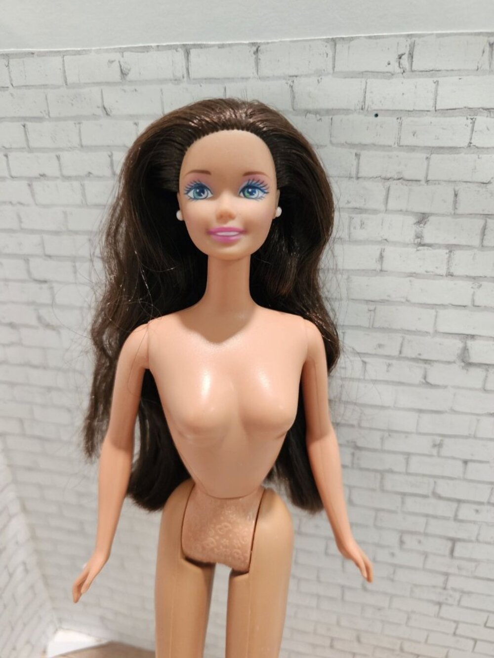 Mattel Vintage 90s Burnette Blue Eyed Nude Barbie Fashion Doll Rare Iconic Y2K - Picture 2 of 7